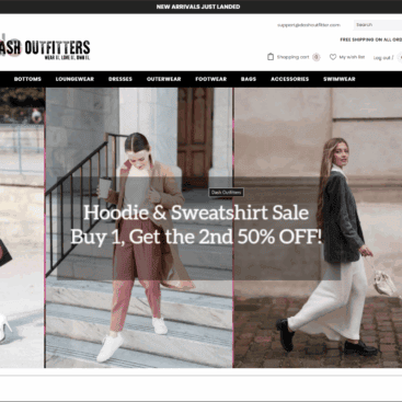 Women wearing hoodies and sweatshirts at Dash Outfitters store in Kansas City.