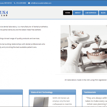 Dental technician working on dental restorations at Mars USA Dental Lab.