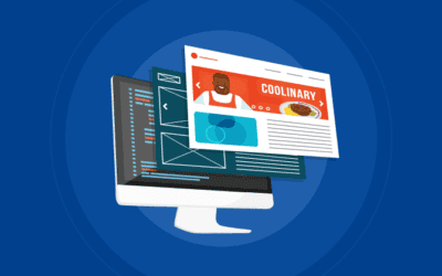 Modern food industry website design on a computer screen in Kansas City.