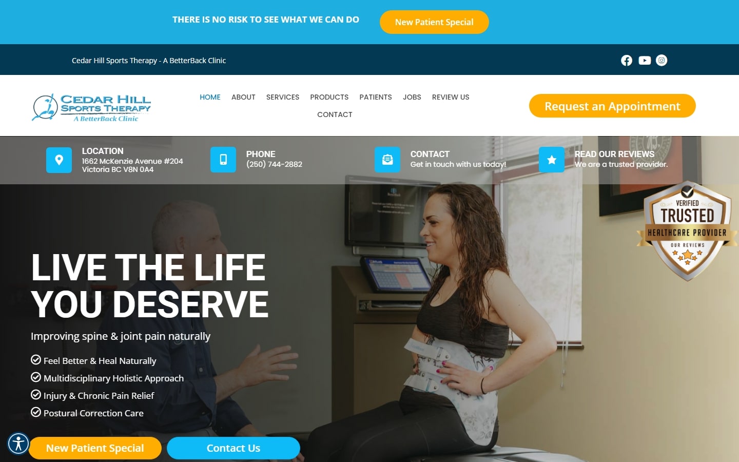 Chiropractors web design layouts
