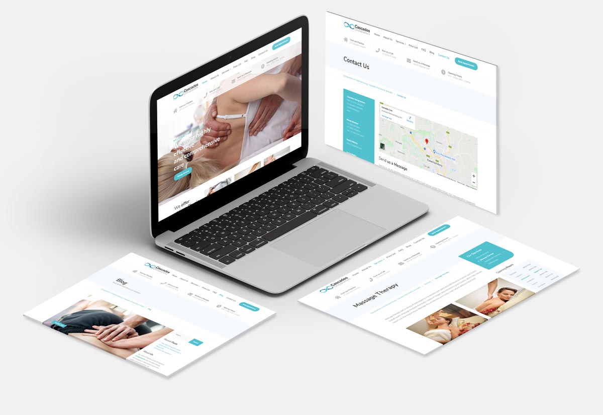 Chiropractors web design layouts