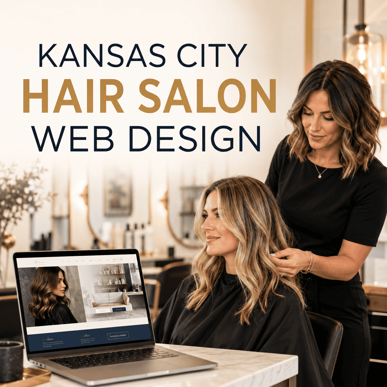 Hair salon client getting a hair consultation at a Kansas City salon.