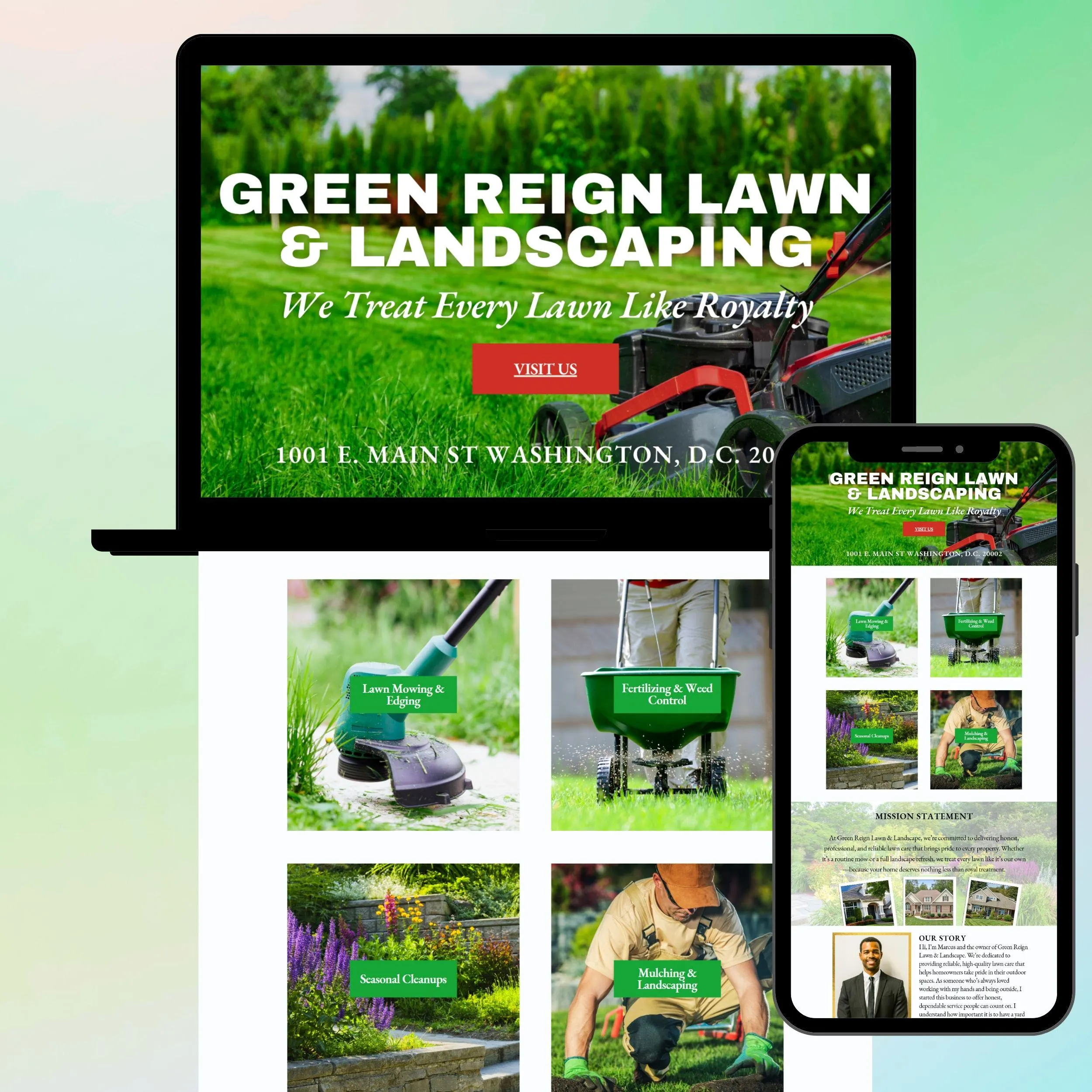 Landscaping & Lawn Care Web Design 2 Landscaping & Lawn Care Web Design 2