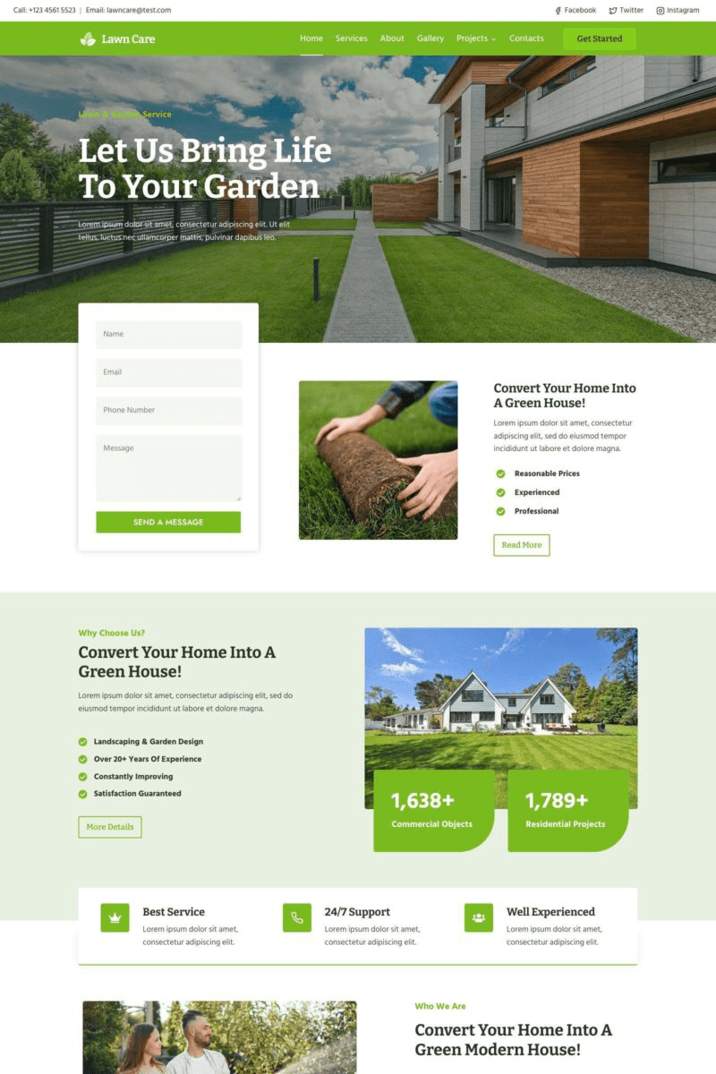 Landscaping & Lawn Care Web Design 4 Landscaping & Lawn Care Web Design 2