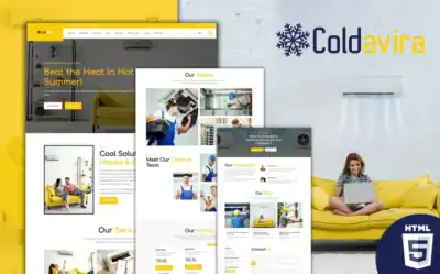 Modern HVAC contractor website design with responsive layout and user-friendly interface.