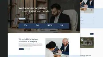 Modern law firm website design for Kansas City attorneys and legal professionals.