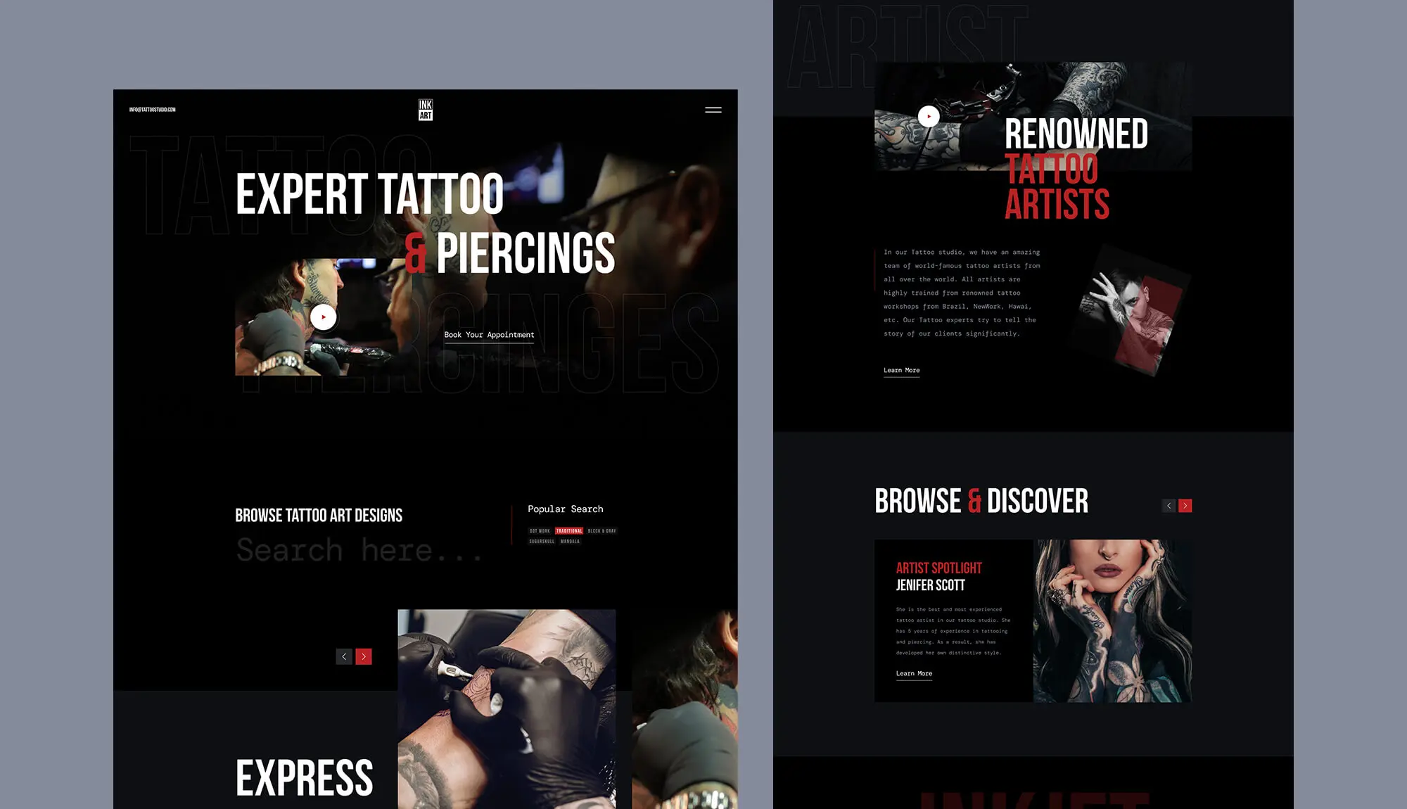 Web Design & SEO for Tattoo & Piercing Studios