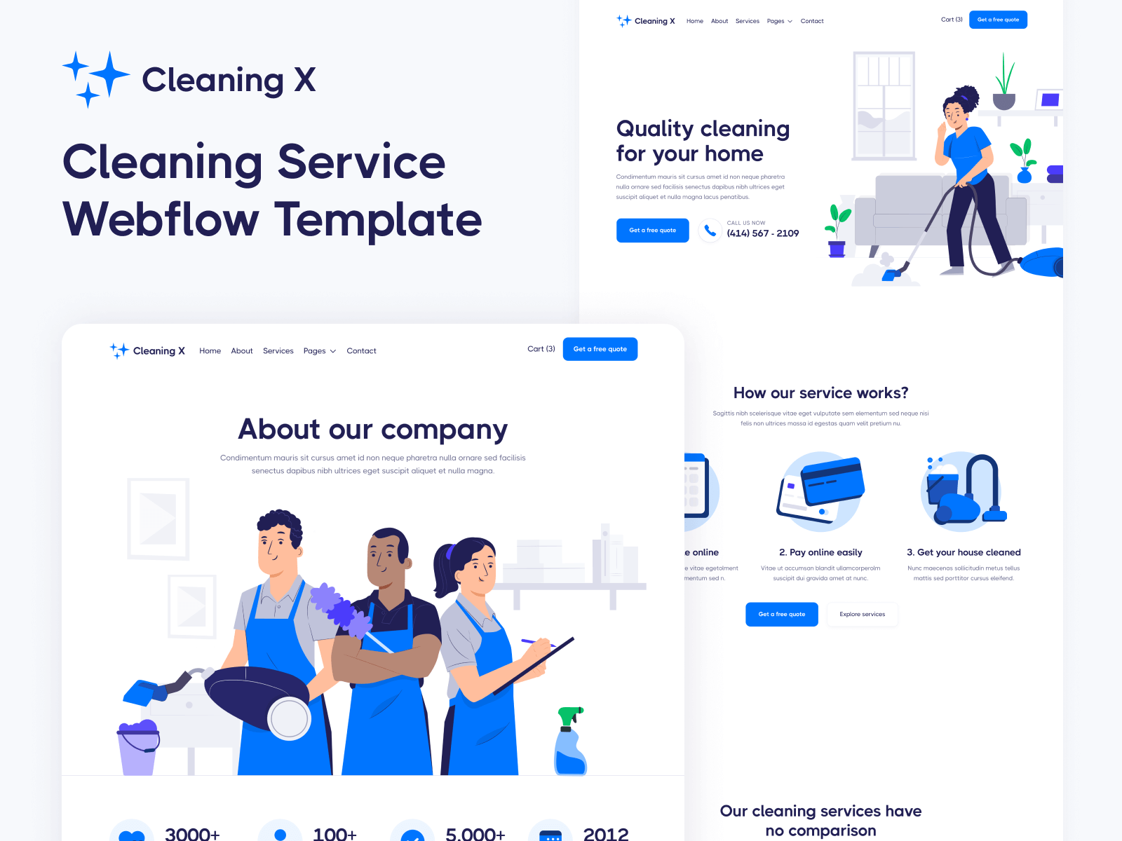 cleaning services web design