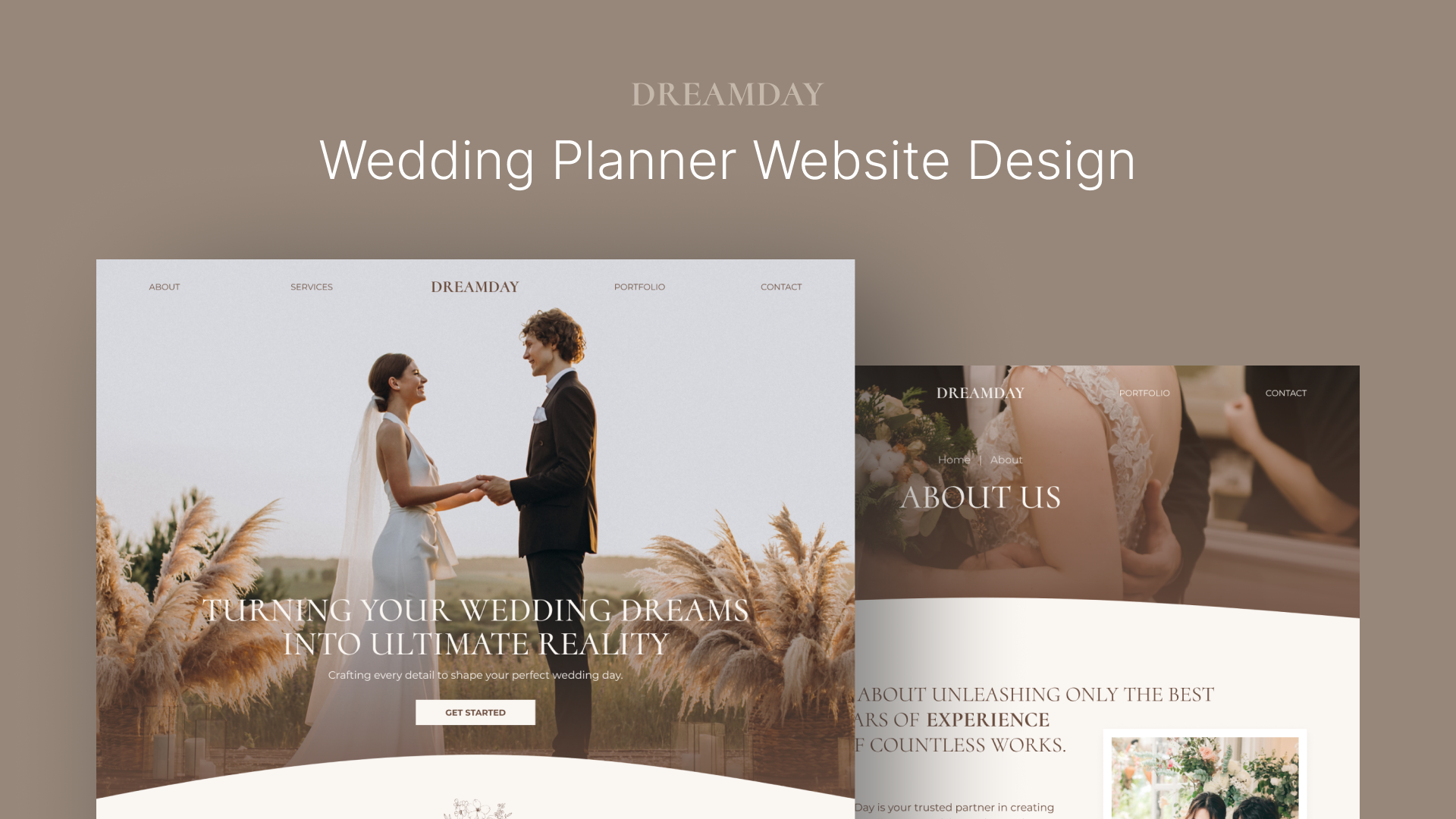 event and wedding planning web designs