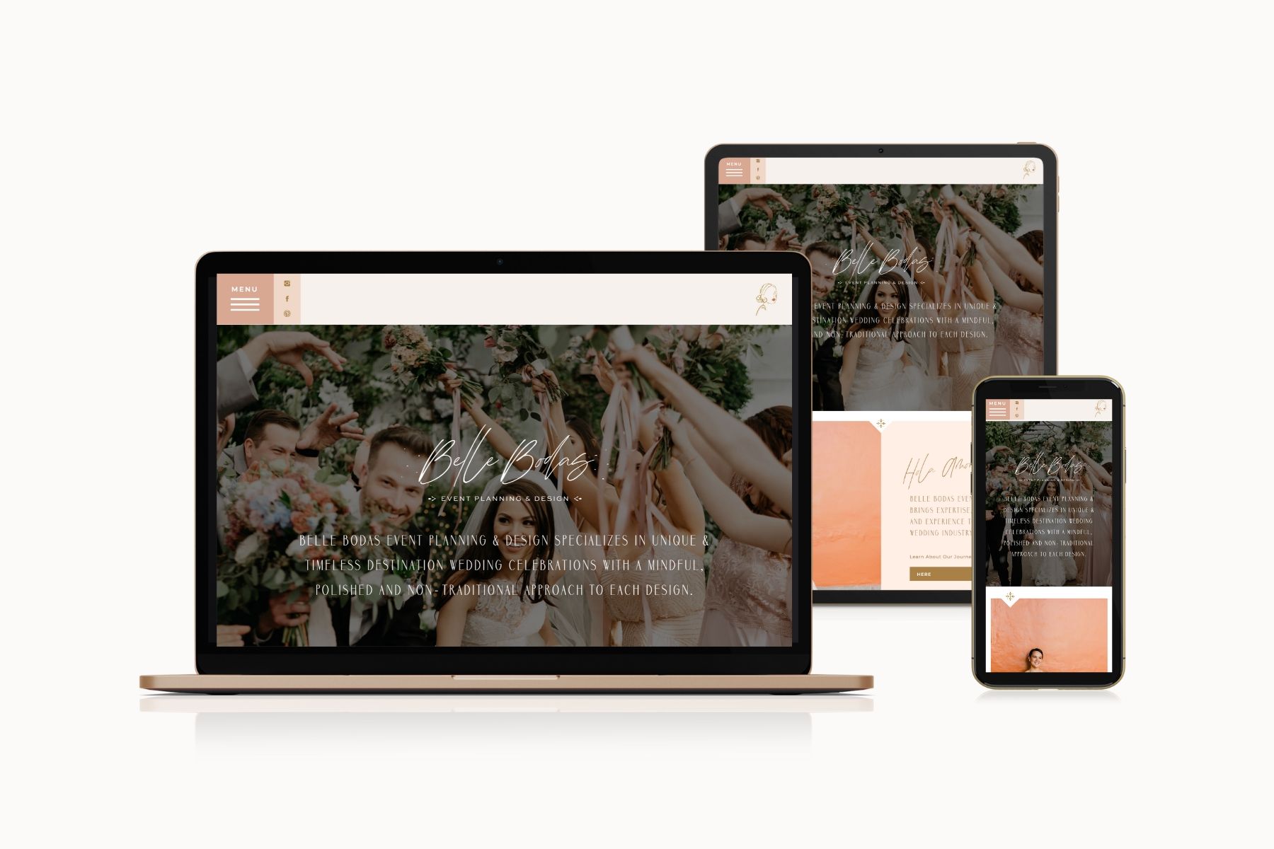 event and wedding planning web designs