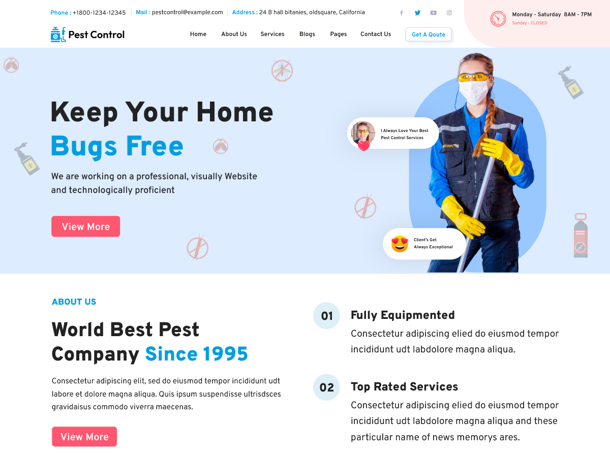 pest control web design 1 pest control web design