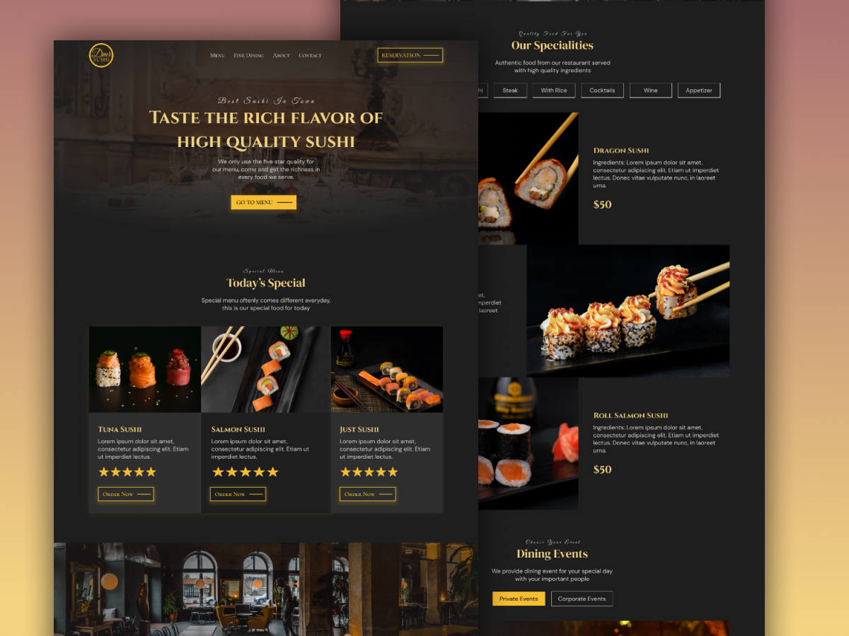 Restaurants & Cafés web design & seo