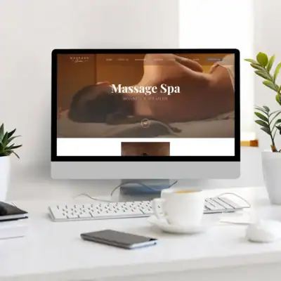 Massage Spa website homepage screenshot.