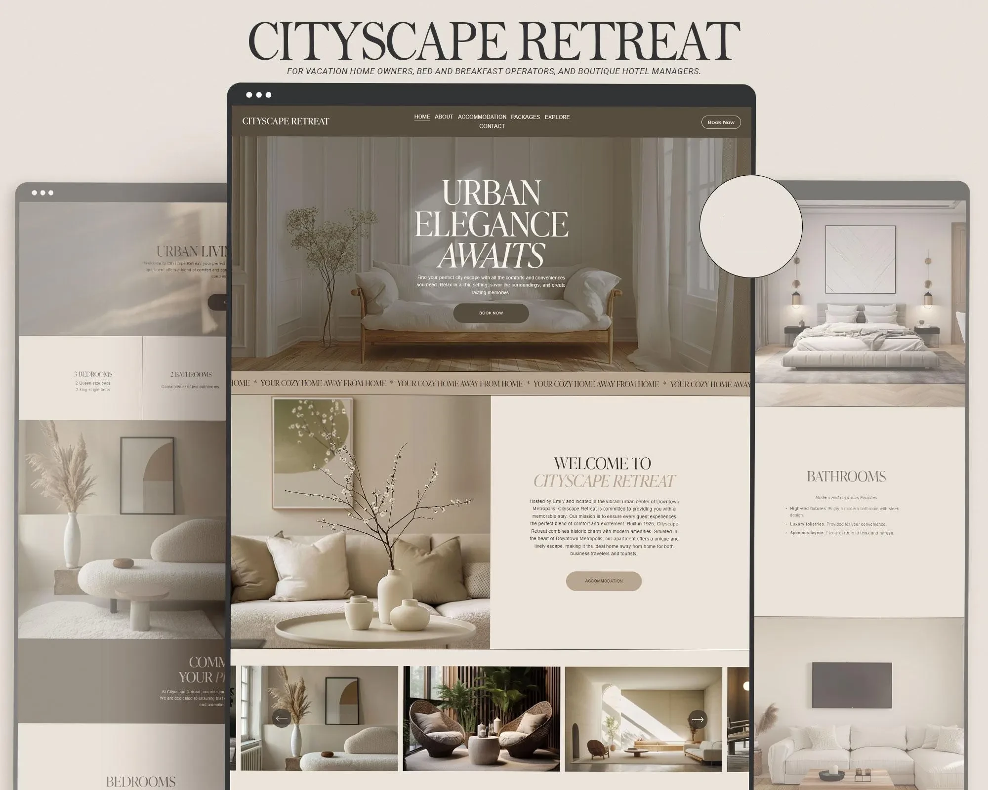 Hotels & Bed & Breakfasts Web Design 1