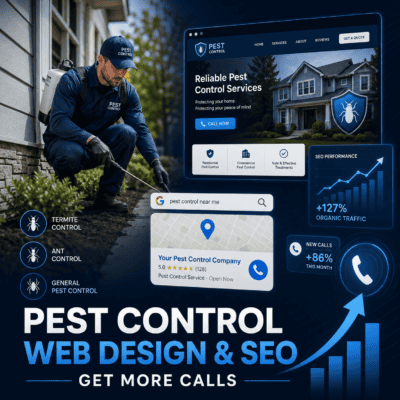 Pest control web design and SEO services in Kansas City for effective pest management.