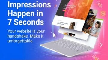 Modern laptop displaying website designs for SEO and web development in Excelsior Springs, MO.