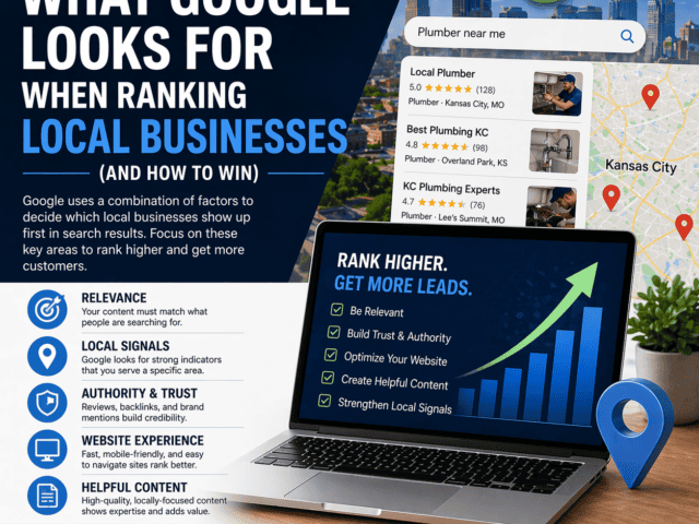 Visual guide to what Google considers for ranking local businesses in search results.