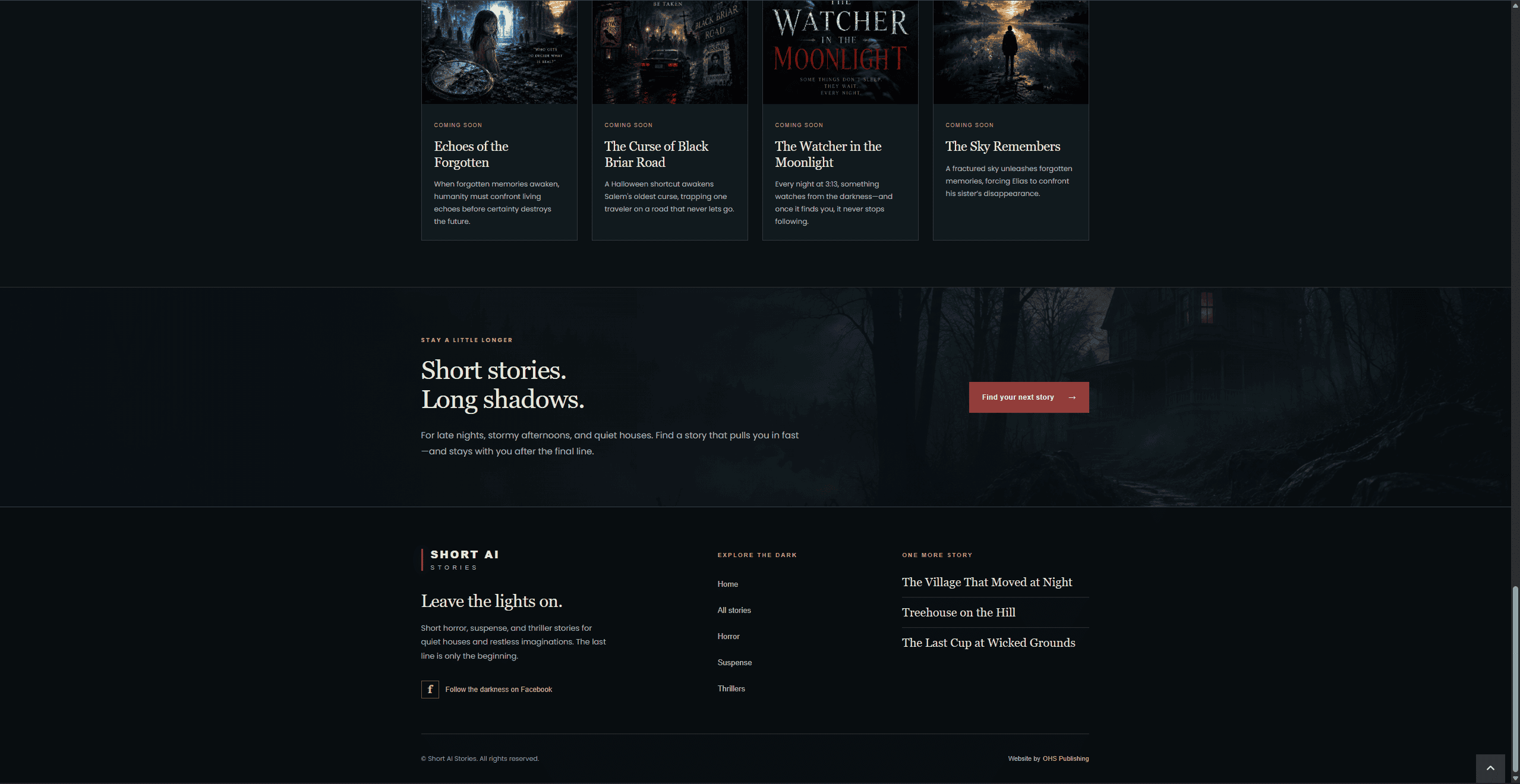 Short AI Stories story archive layout