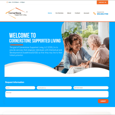 Friendly staff assisting clients at Cornerstone Supported Living in Kansas City.
