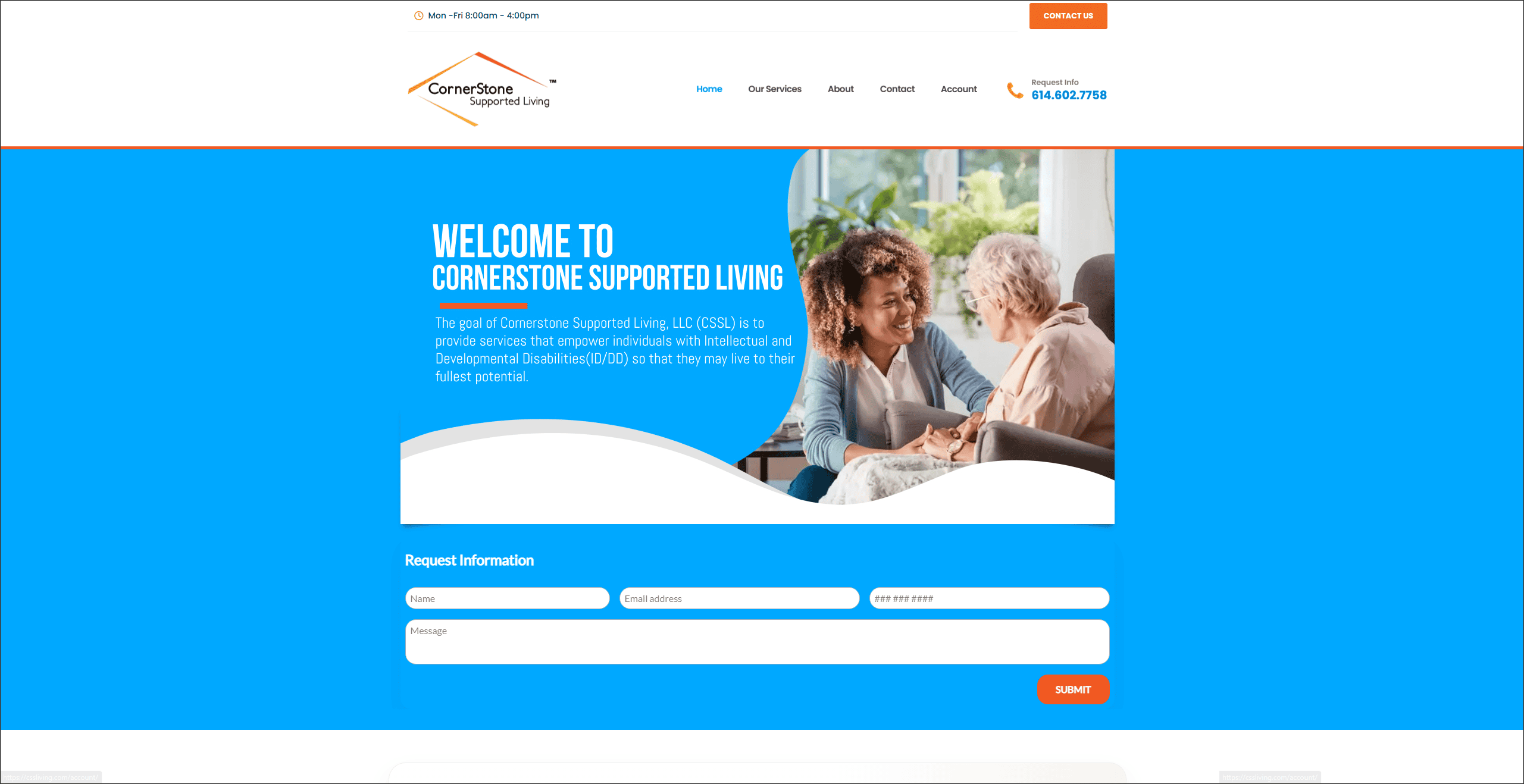 CSS Living homepage website design by OHS Publishing