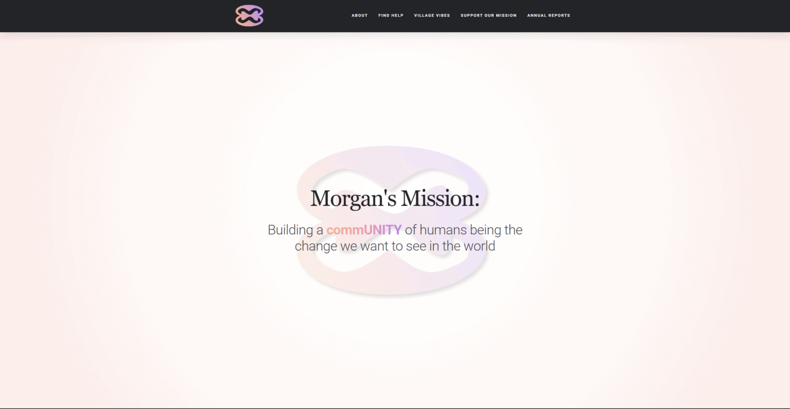 Morgan’s Mission website design by OHS Publishing
