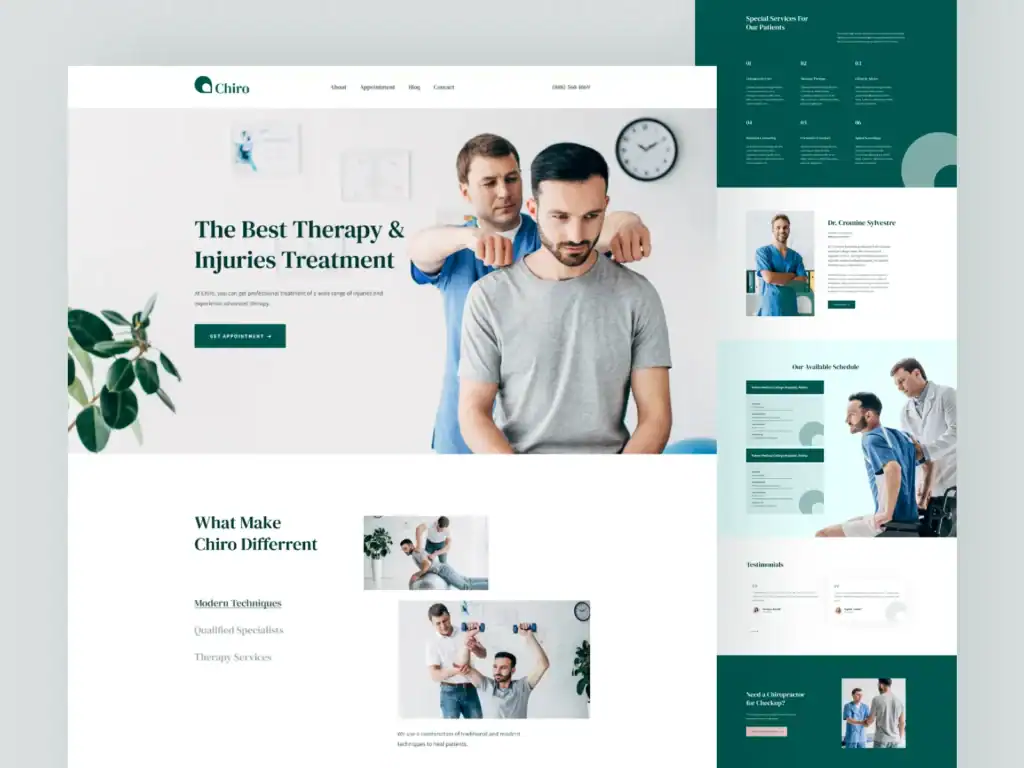 Chiropractors Web Design