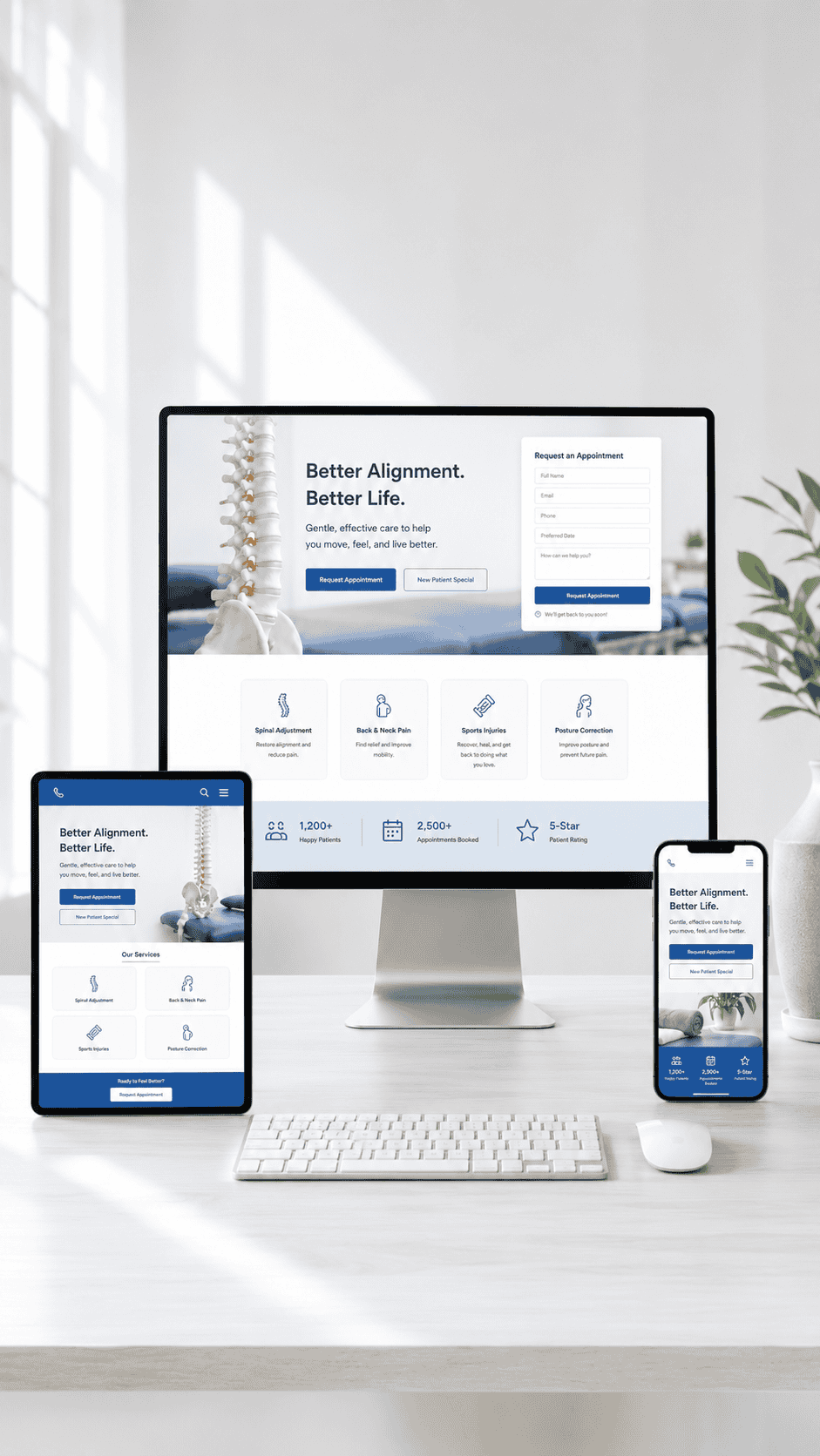 Chiropractor website design by OHS Publishing