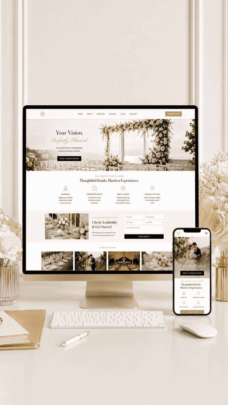 Event Planners website design by OHS Publishing