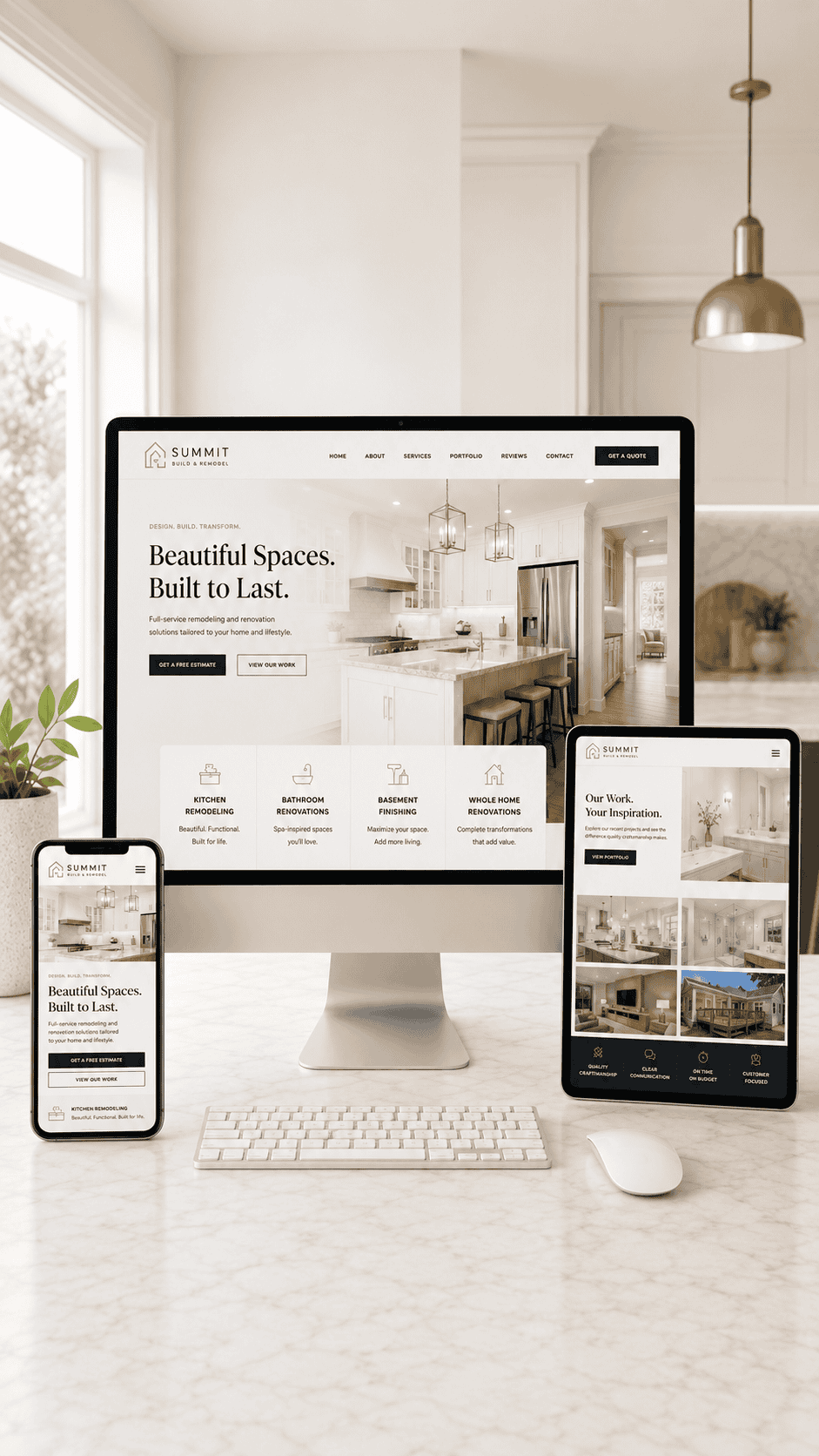 Remodeling and renovation contractor website design by OHS Publishing
