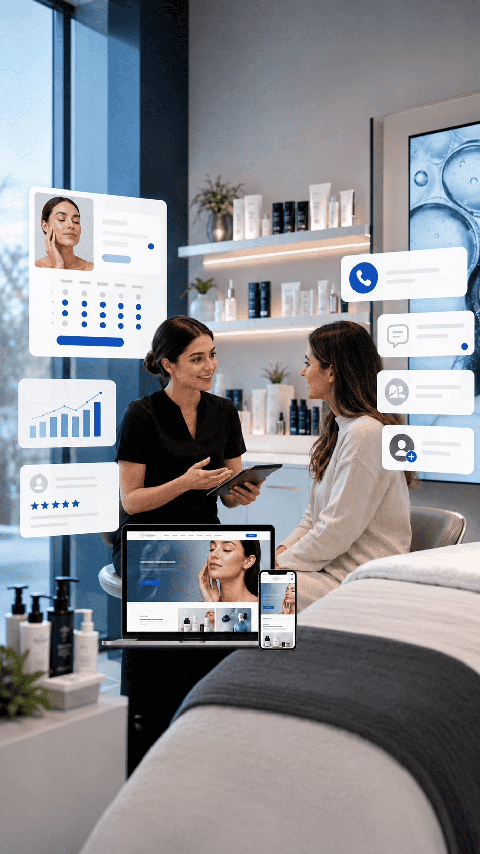 Skincare specialist website design and SEO by OHS Publishing