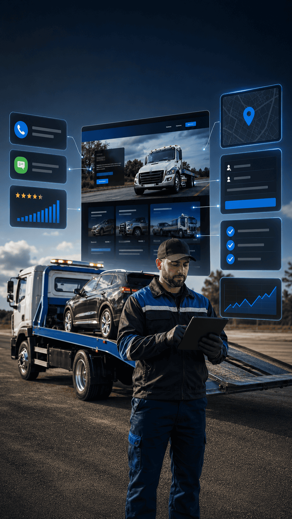 Towing services website design by OHS Publishing