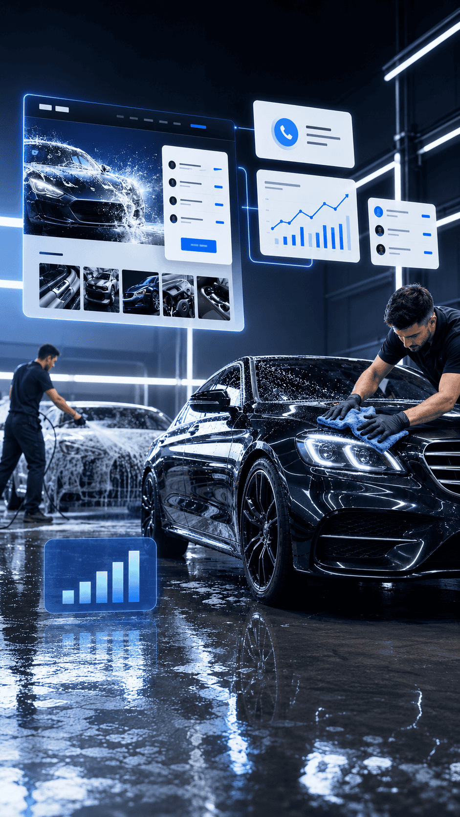 Car wash and detailing website design by OHS Publishing