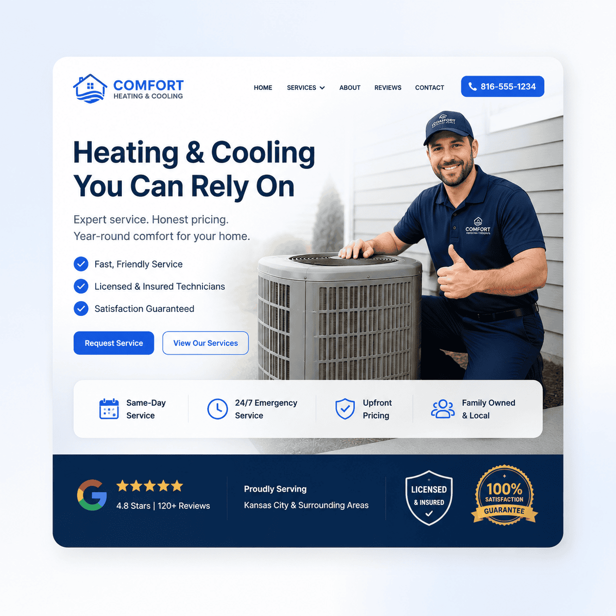 Example of strong website business clarity identified during a website and SEO audit